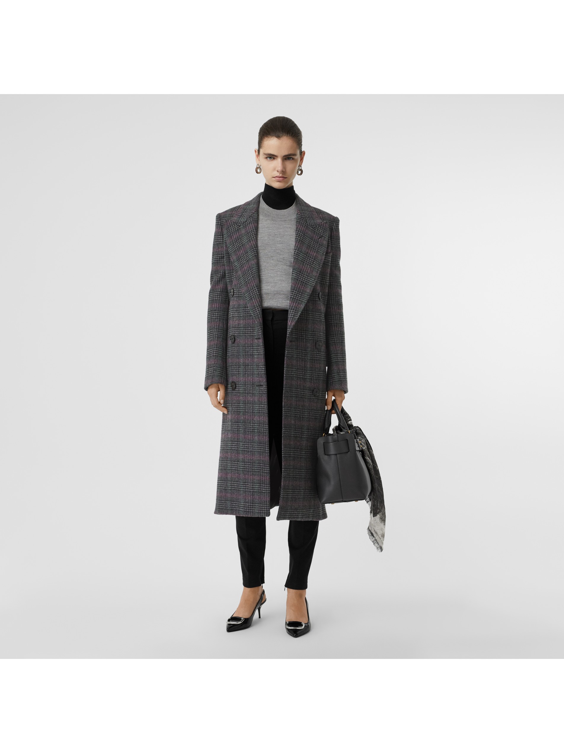 威尔士亲王格纹羊毛量裁大衣 产品图片01