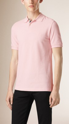 pink burberry polo shirt