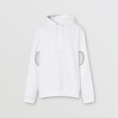 burberry hoodie mens white