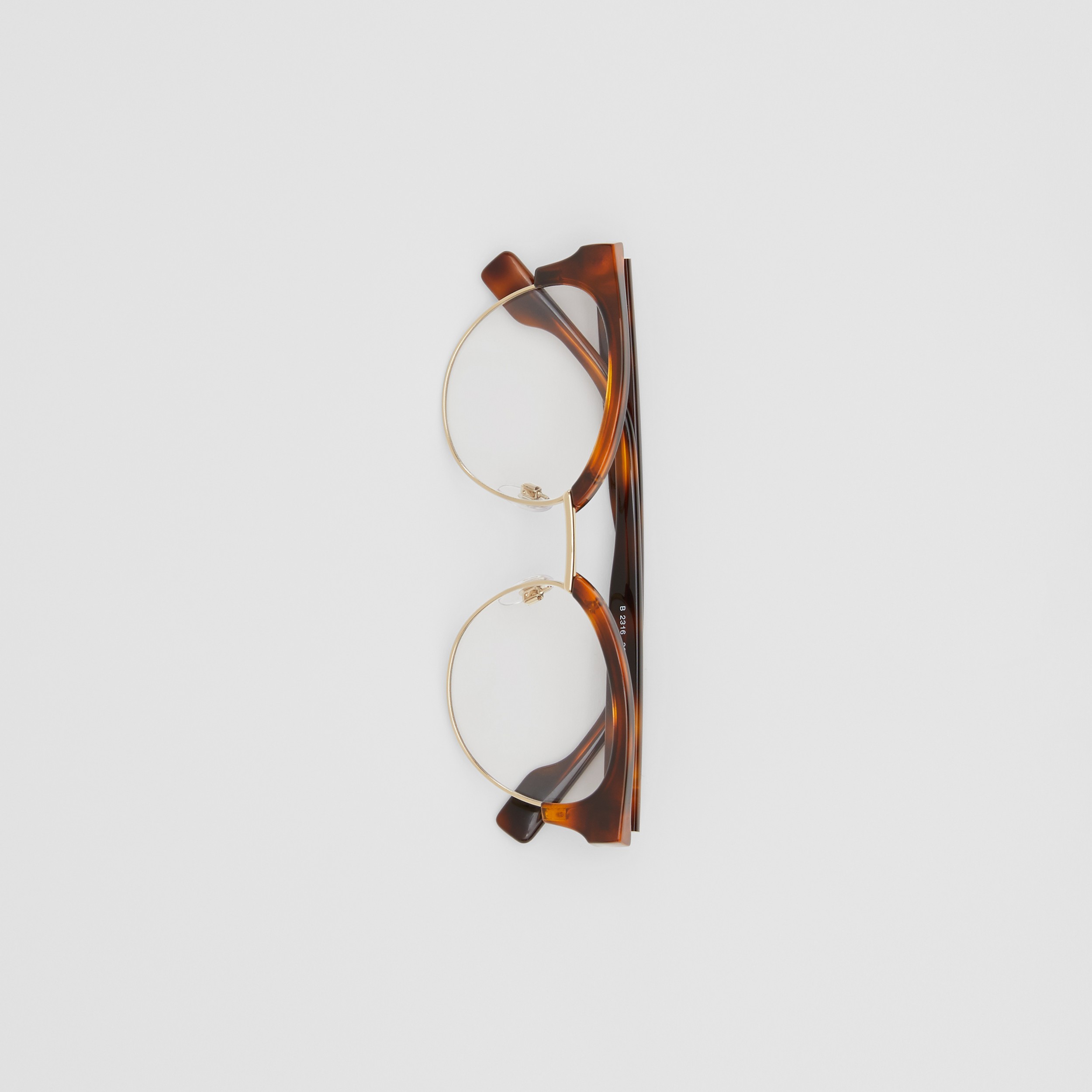 Óculos de grau com armação gatinho (Âmbar  Efeito Casco  Tartaruga) - Mulheres | Burberry® oficial - 4