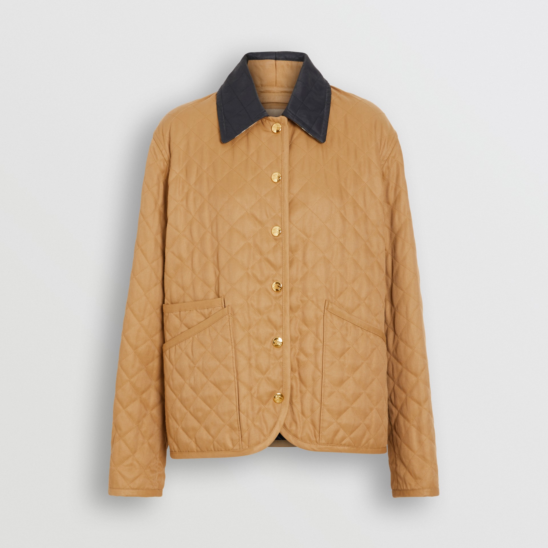 Diamond Quilted Barn Jacket in Camel - Women | Burberry United States