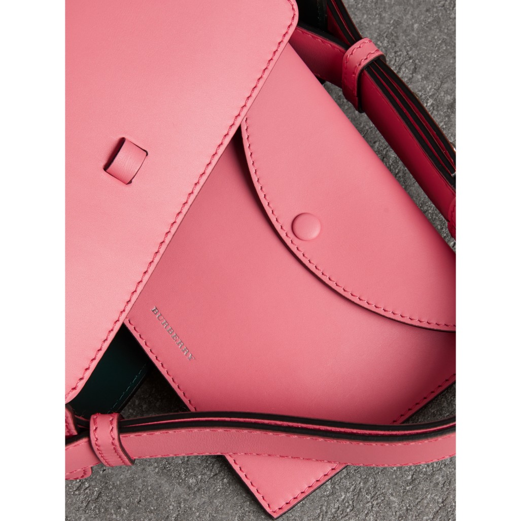 bright coral pink the small leather bucket bag image41