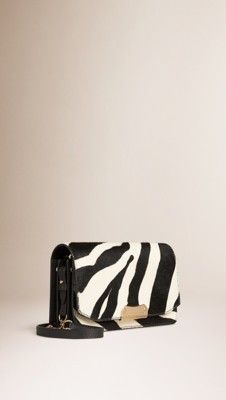 Zebra Print Calfskin Clutch Bag | Burberry