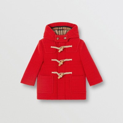 burberry red duffle coat