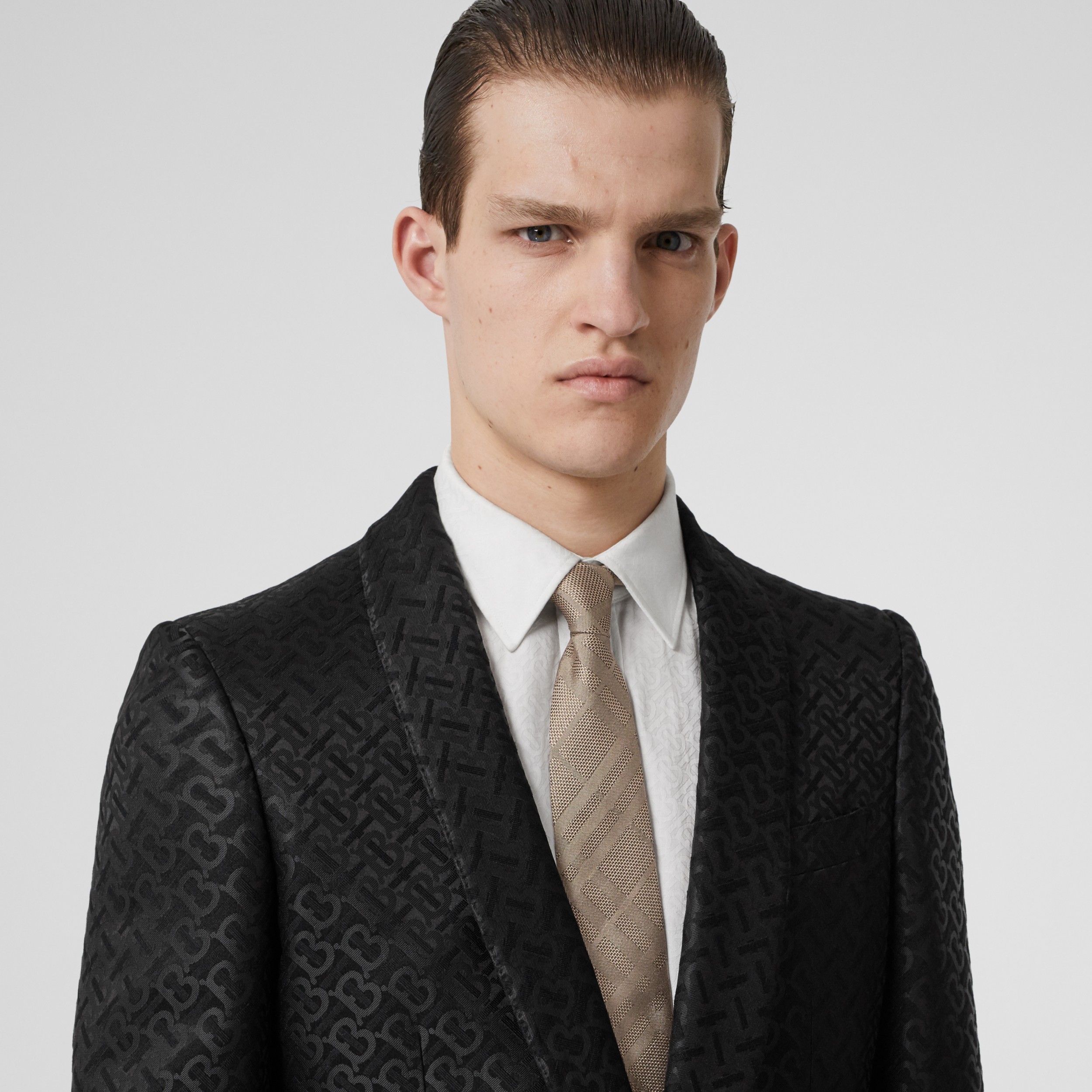 Classic Cut Check Silk Jacquard Tie in Archive Beige - Men | Burberry ...