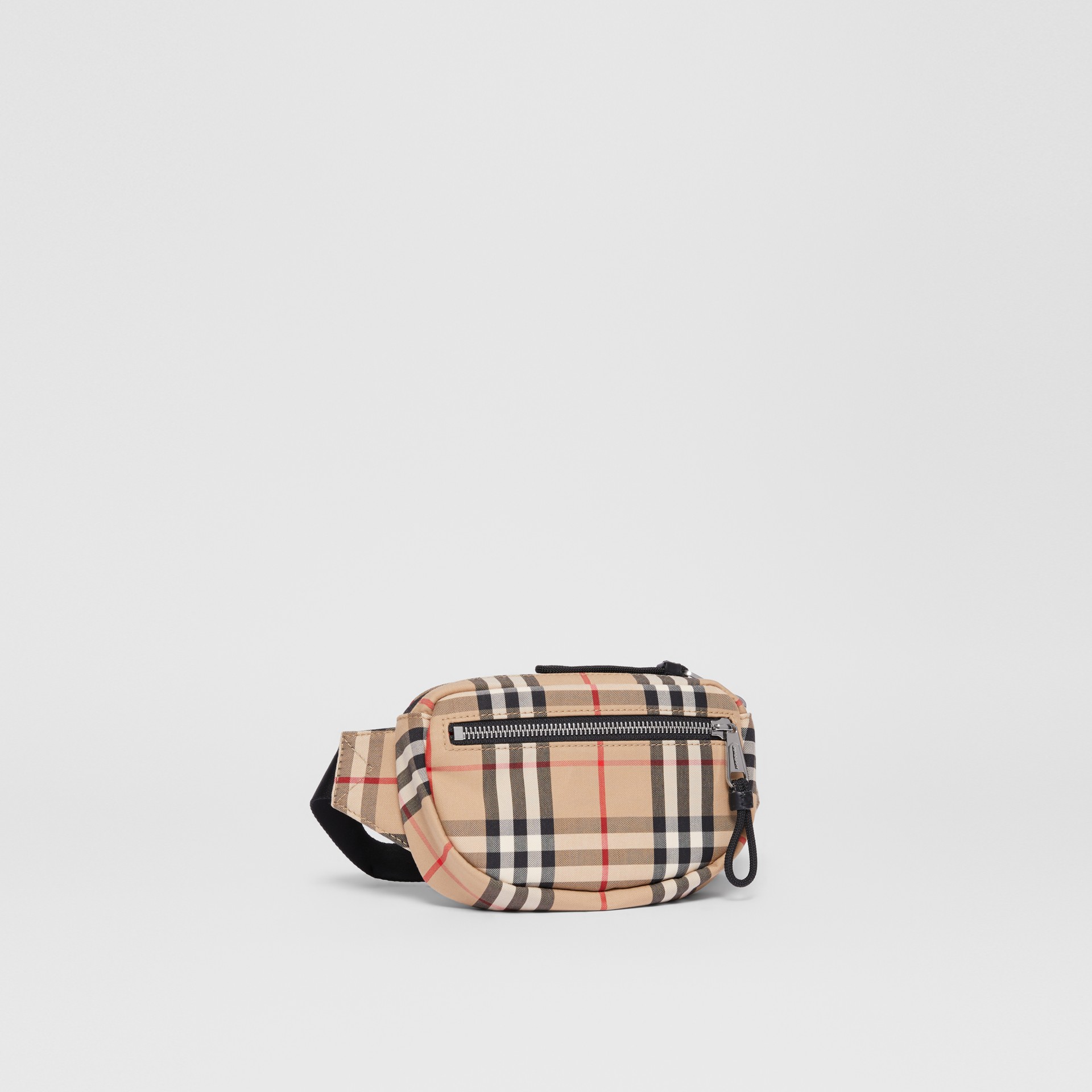 Small Vintage Check Cannon Bum Bag in Archive Beige | Burberry United ...