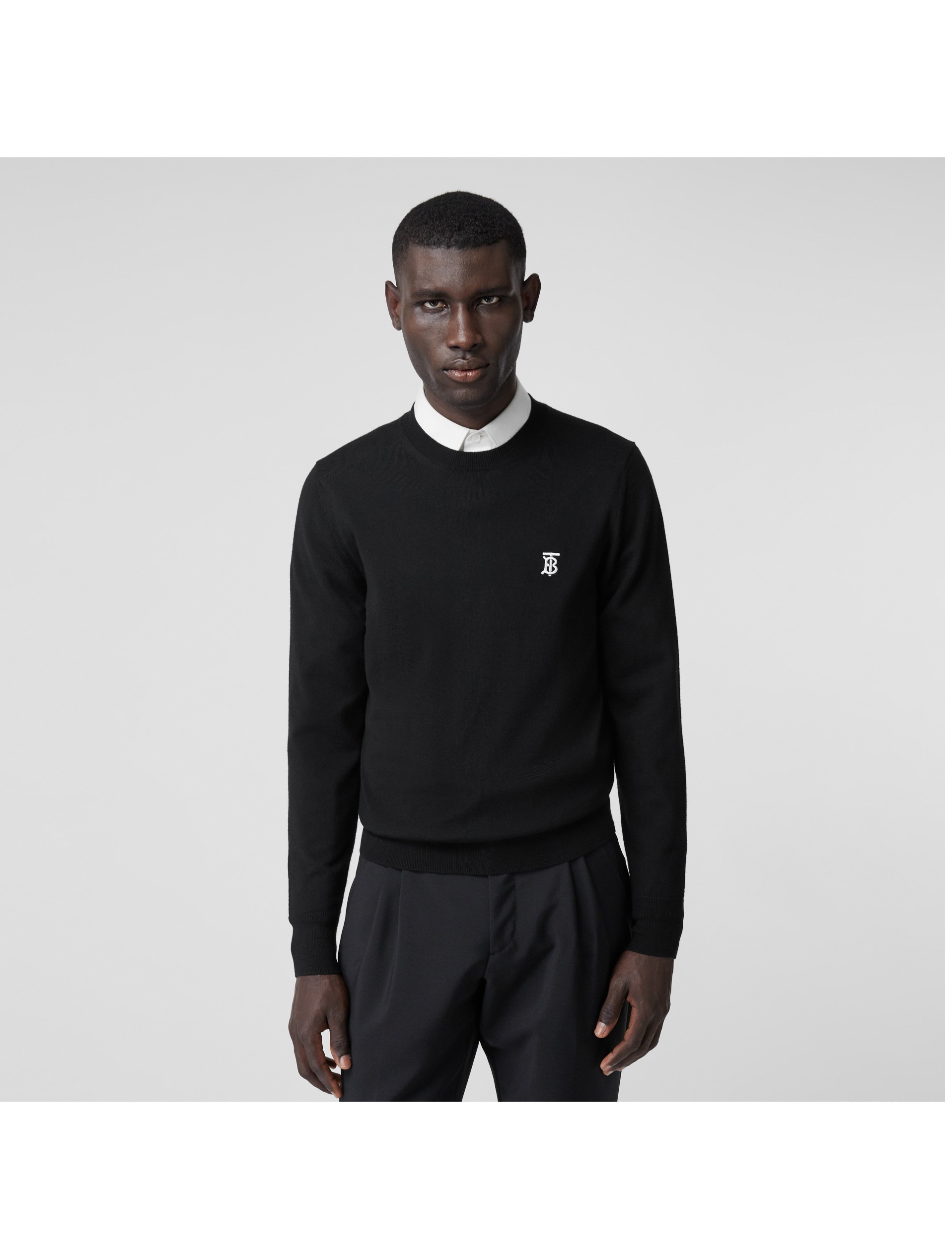 专属标识图案美利奴羊毛针织衫