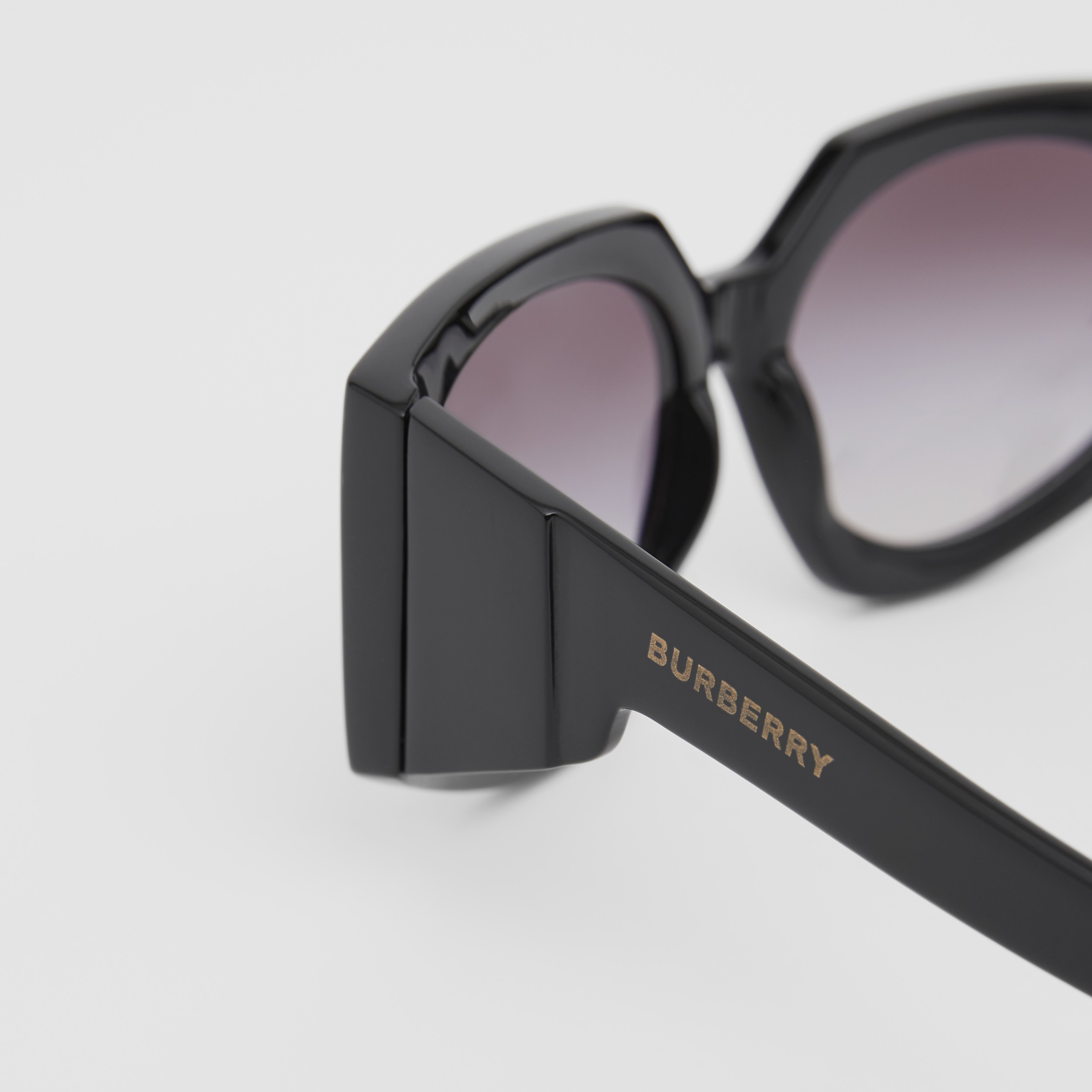 Geometric Frame Sunglasses in Black Women Burberry United States