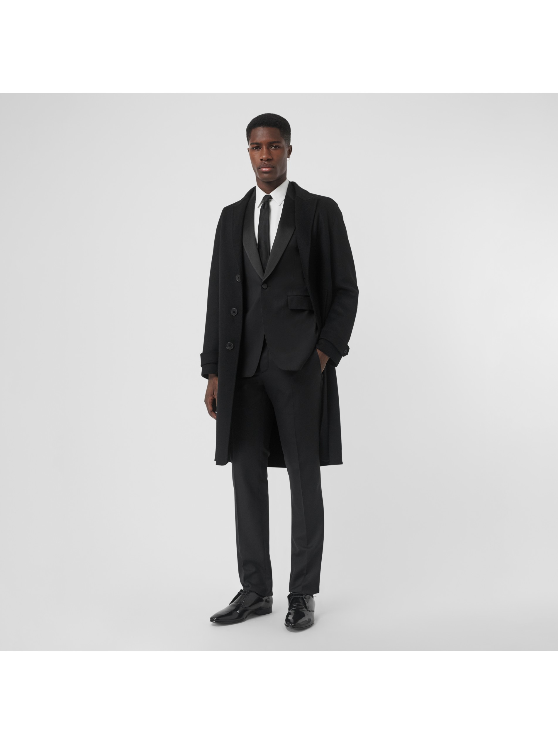 经典剪裁羊毛混纺晚宴西装 (黑色) - 男士 | burberry 博柏利