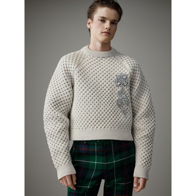 burberry sweater mens grey