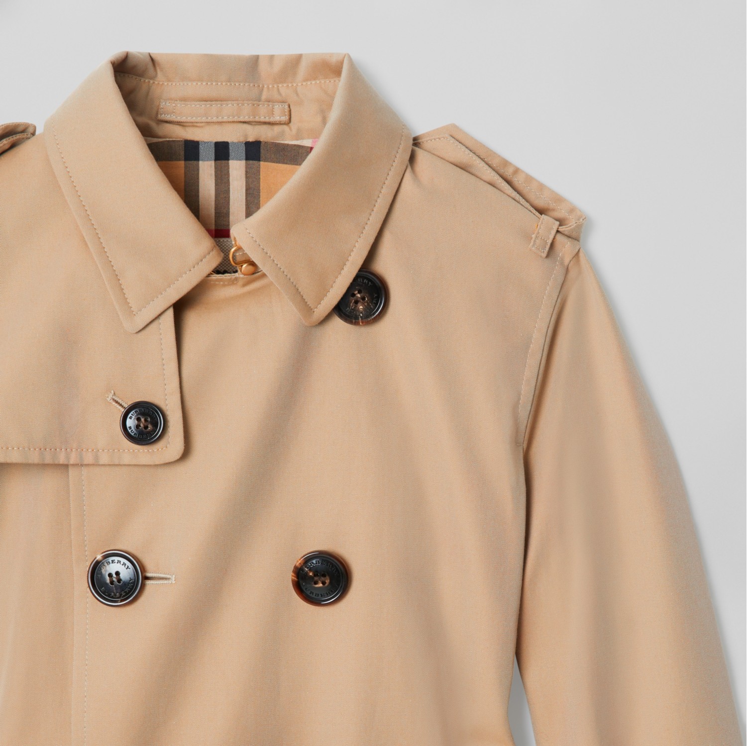 棉质嘎巴甸 Trench 风衣 (蜂蜜色) | Burberry® 博柏利官网
