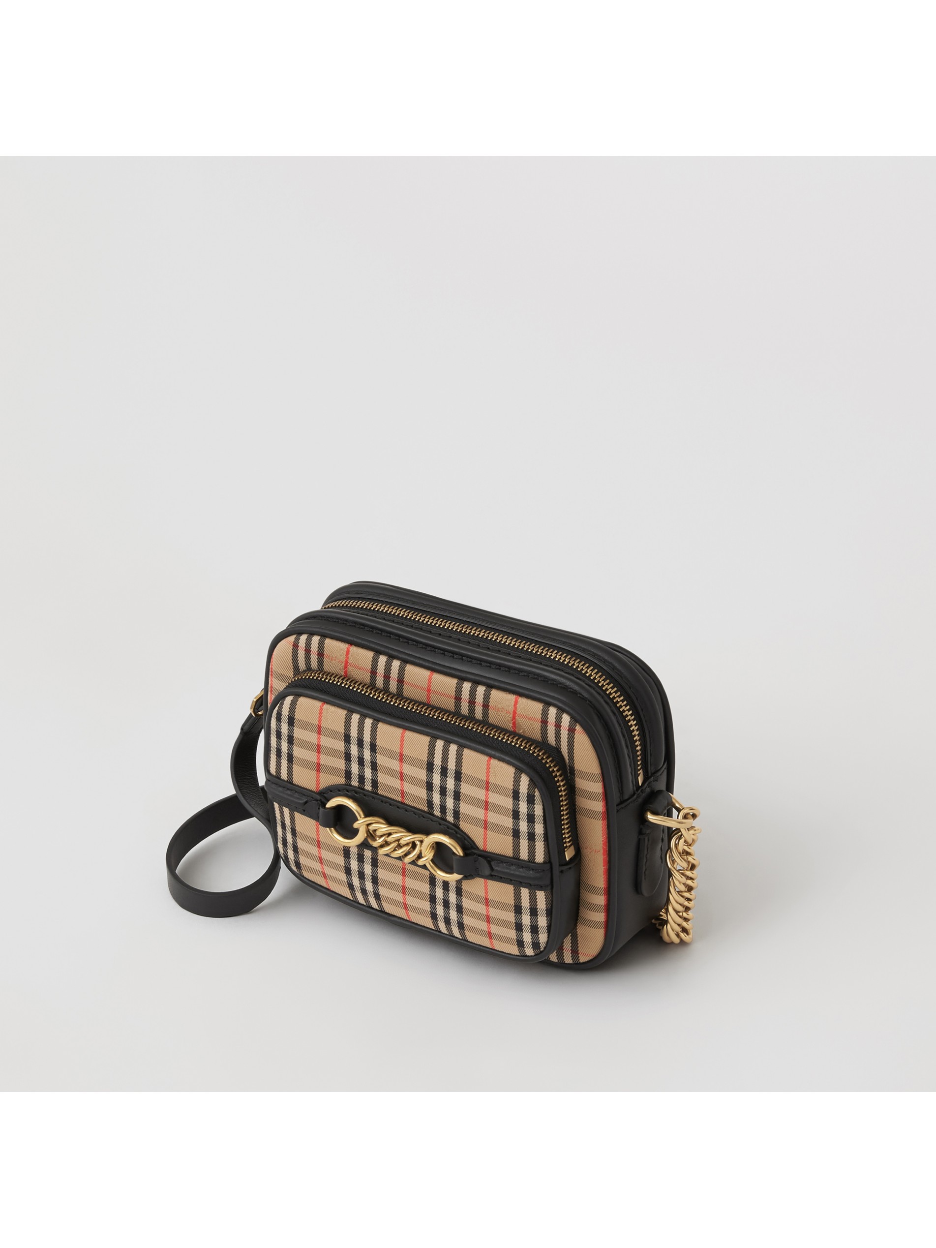 1983 格纹链环相机包 (黑色) - 女士 | burberry 博柏利
