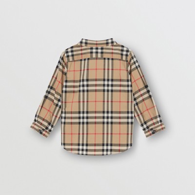 vintage check cotton flannel shirt