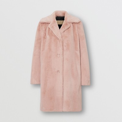 burberry fur lined coat
