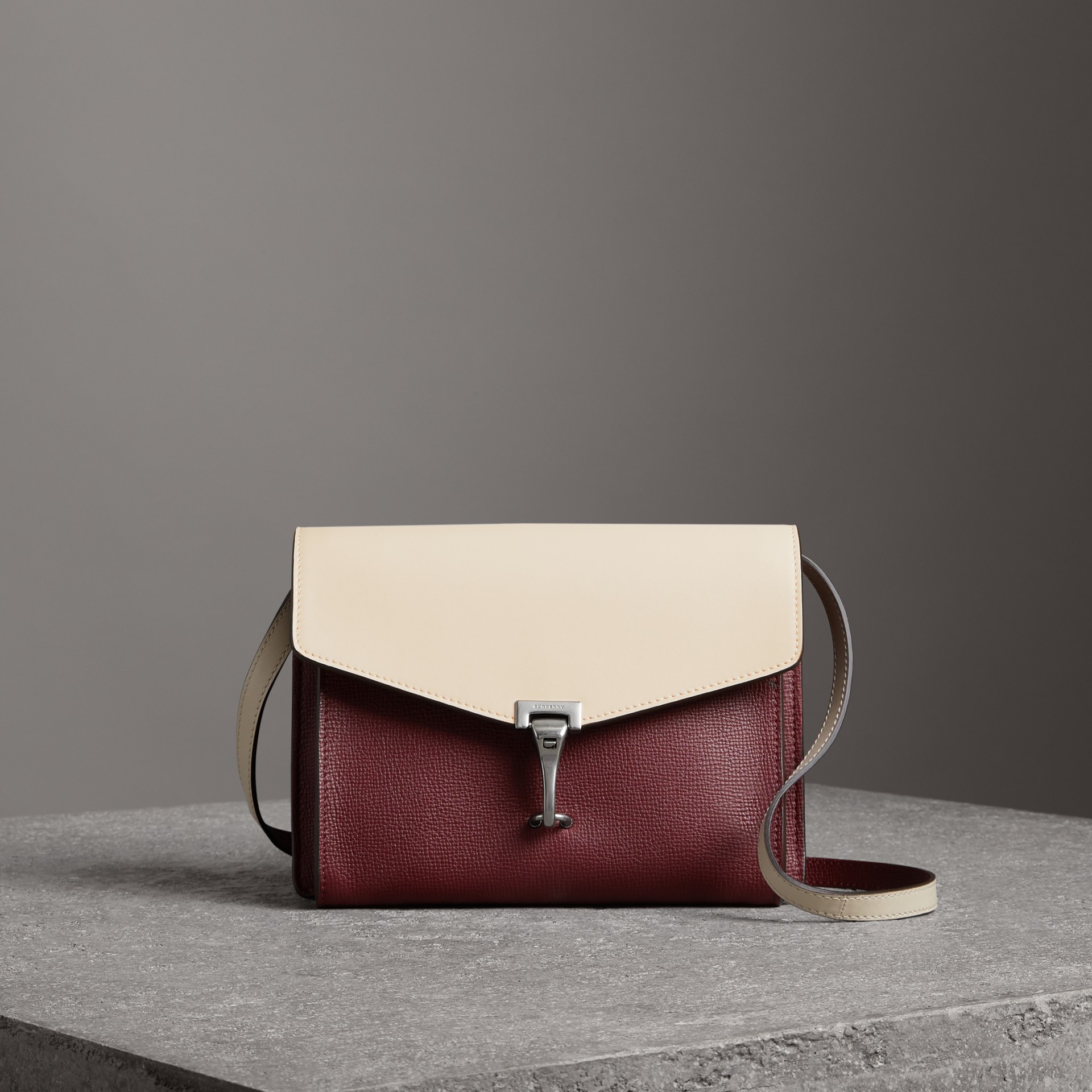 BURBERRY Two-tone Leather Crossbody Bag,40767381