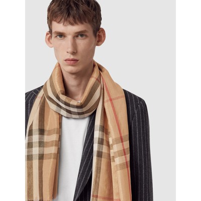 burberry silk and wool scarf