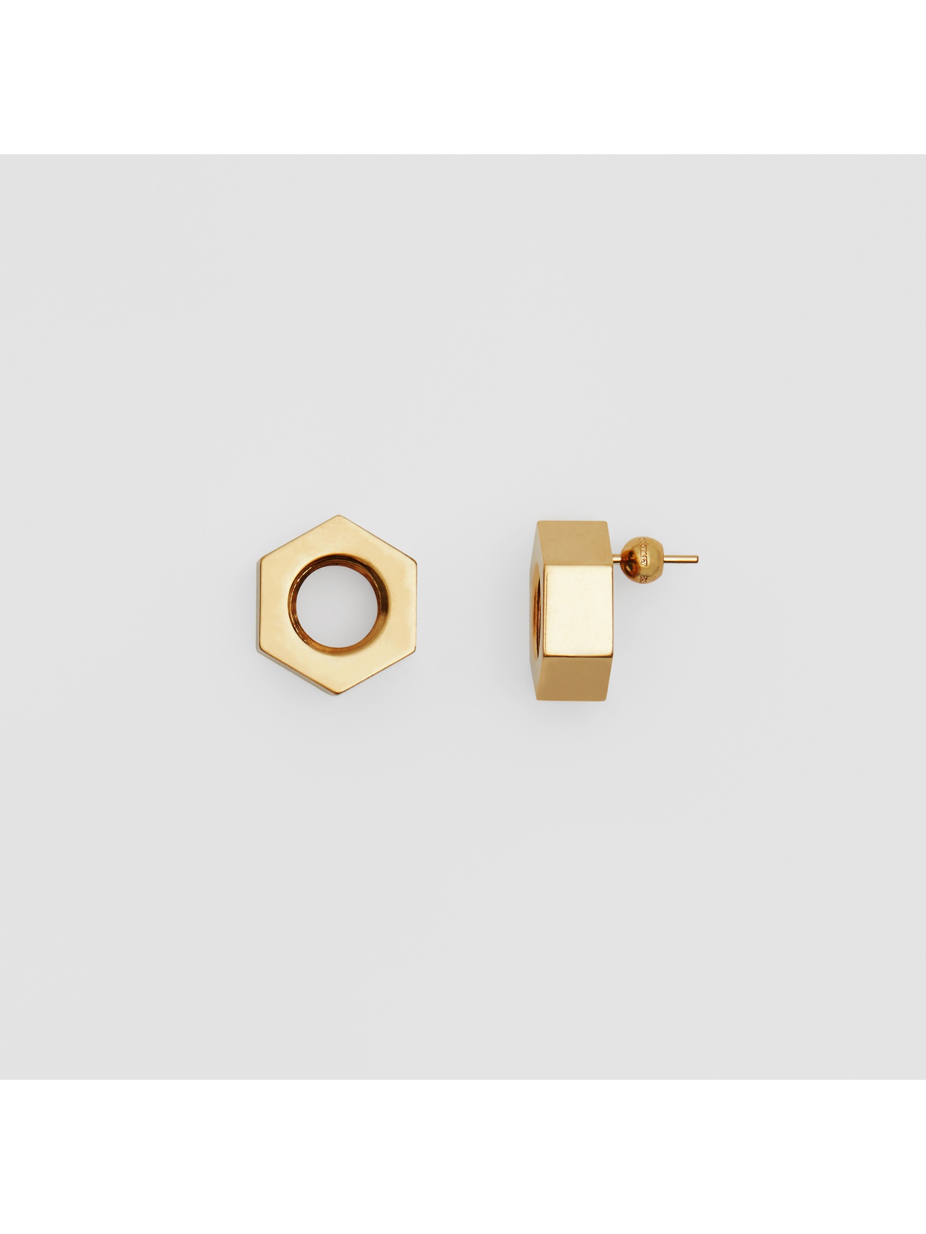 浅金色 镀金螺母耳钉 产品图片21