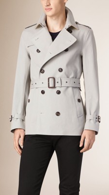 Dove grey Cotton Trench Coat - Image 1