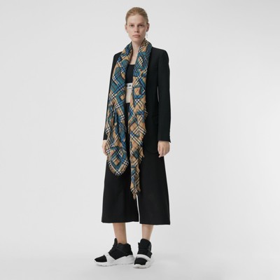 Burberry graffiti print scarf on sale