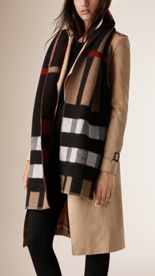 House check Check Wool Cashmere Blanket Scarf - Image 2