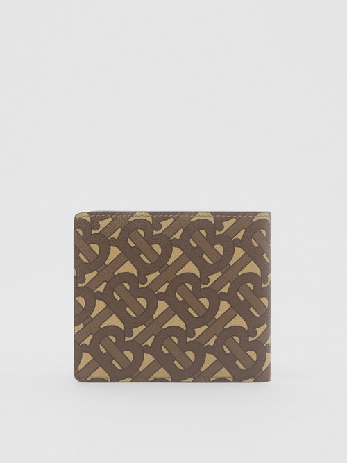 BURBERRY Monogram Print E-canvas International Bifold Wallet