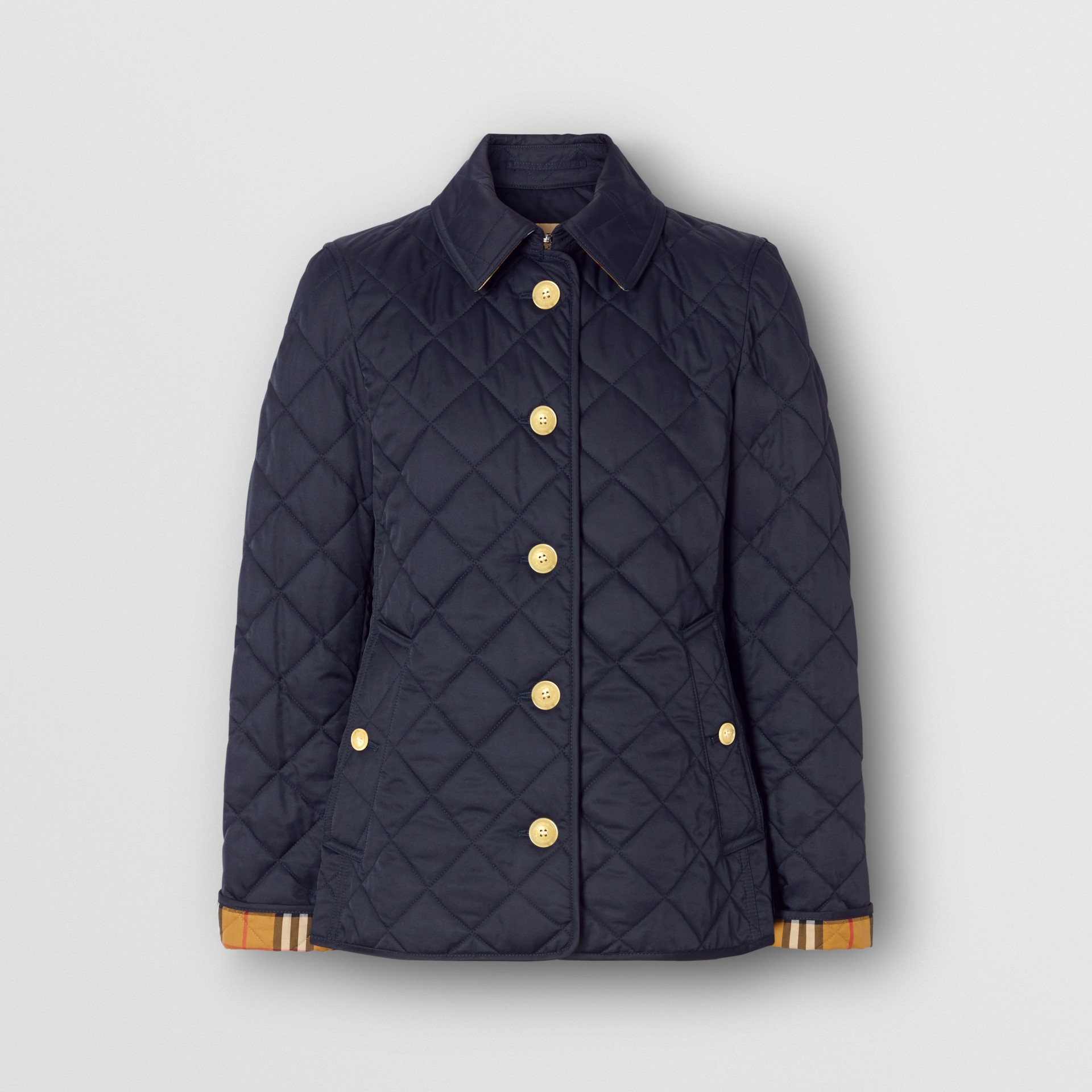 Diamond Quilted Jacket in Navy Women Burberry United States
