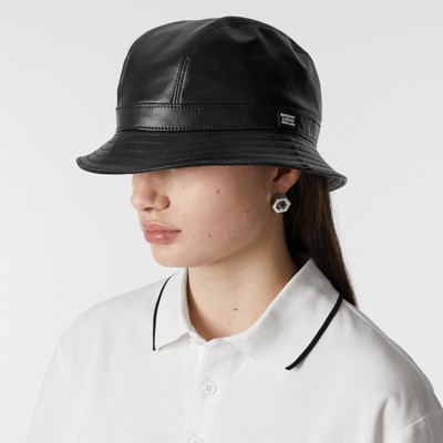 burberry leather hat