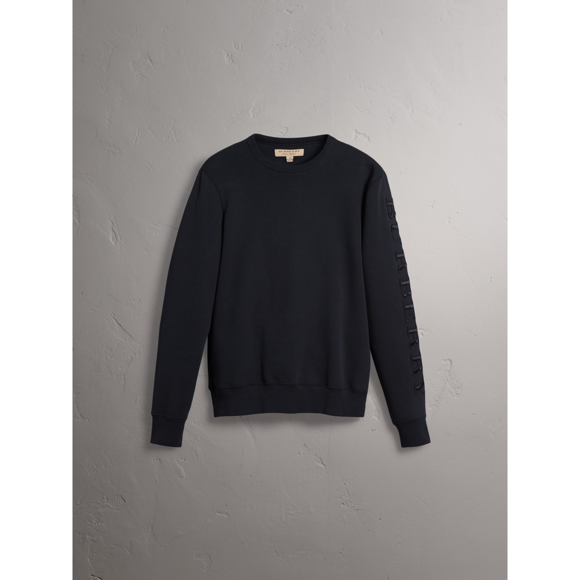 Cotton Jersey Sweatshirt in Black - Men | Burberry United States