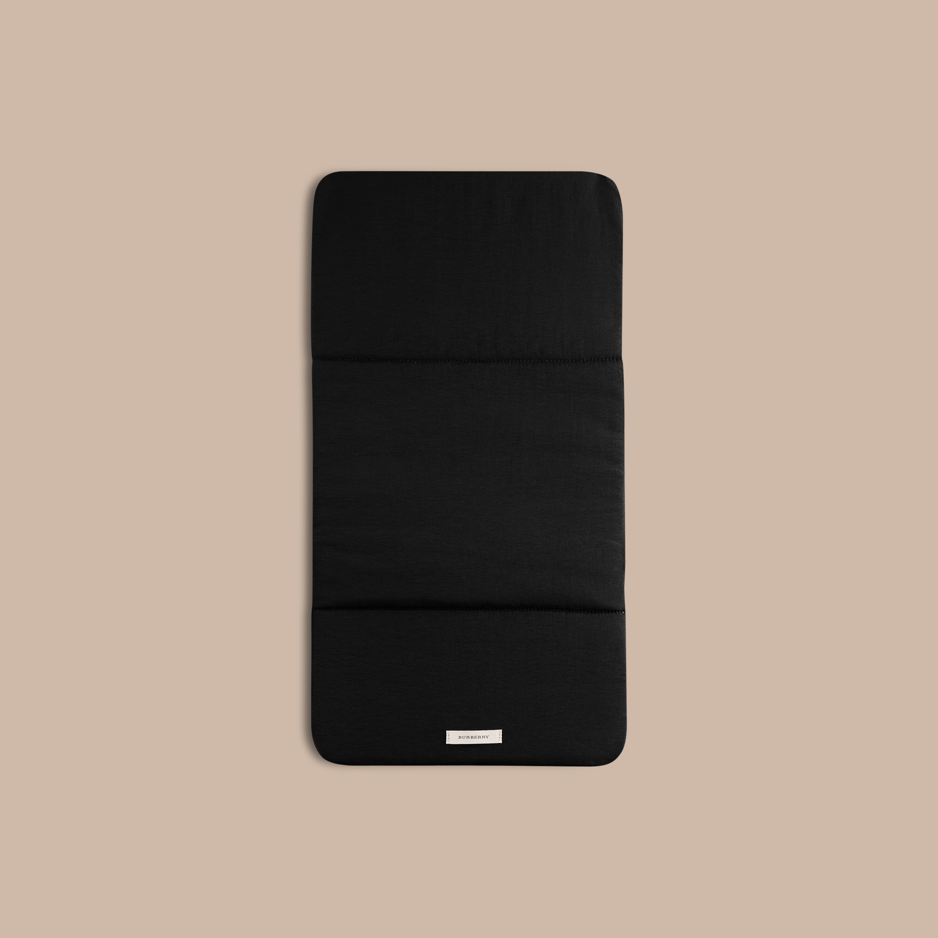 House Check and Leather Baby Changing Bag in Black Burberry United