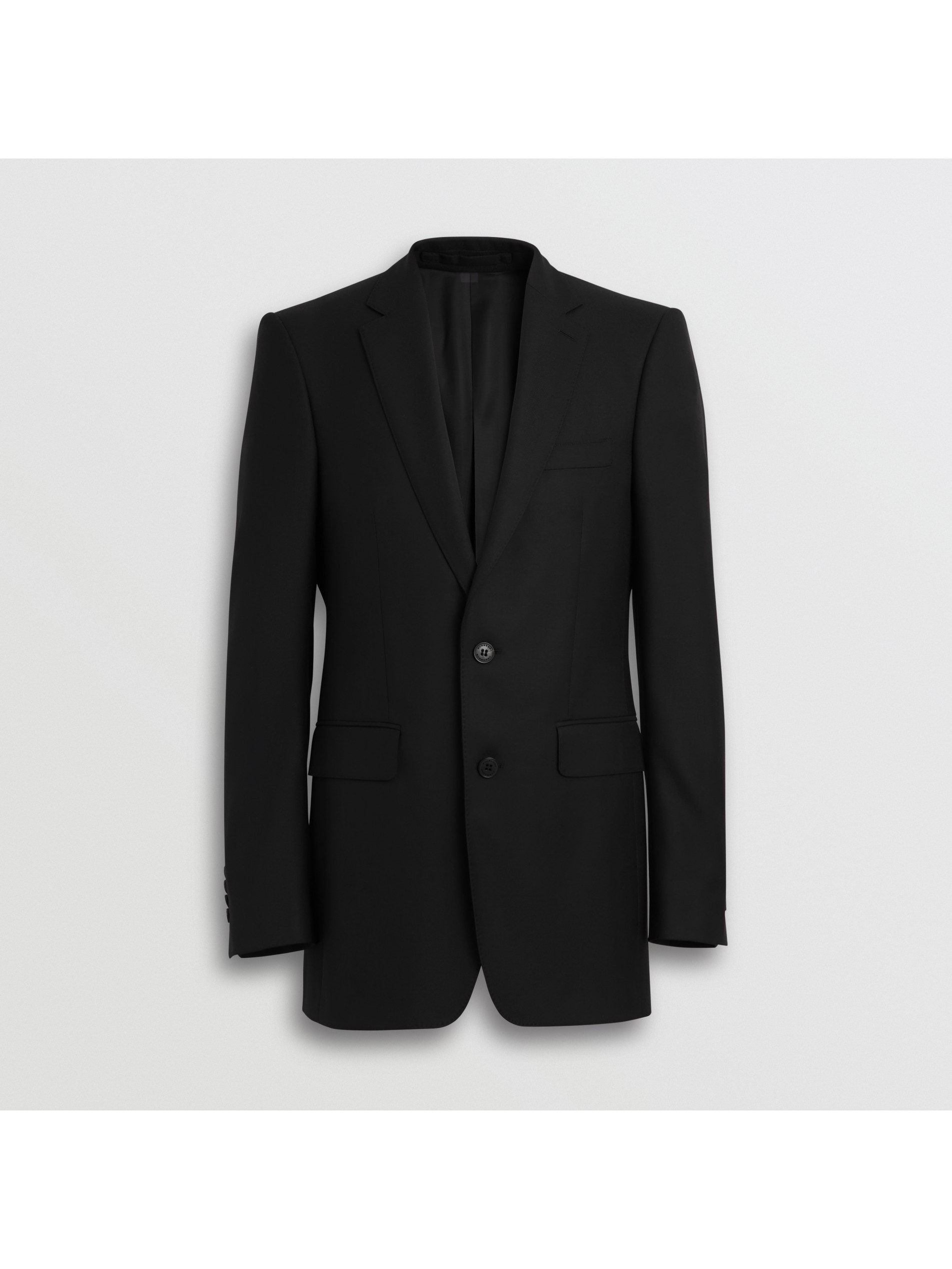 黑色 经典剪裁羊毛斜纹西装 产品图片31