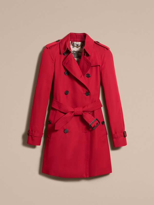 The Westminster – Mid-Length Heritage Trench Coat in Parade Red - Women ...