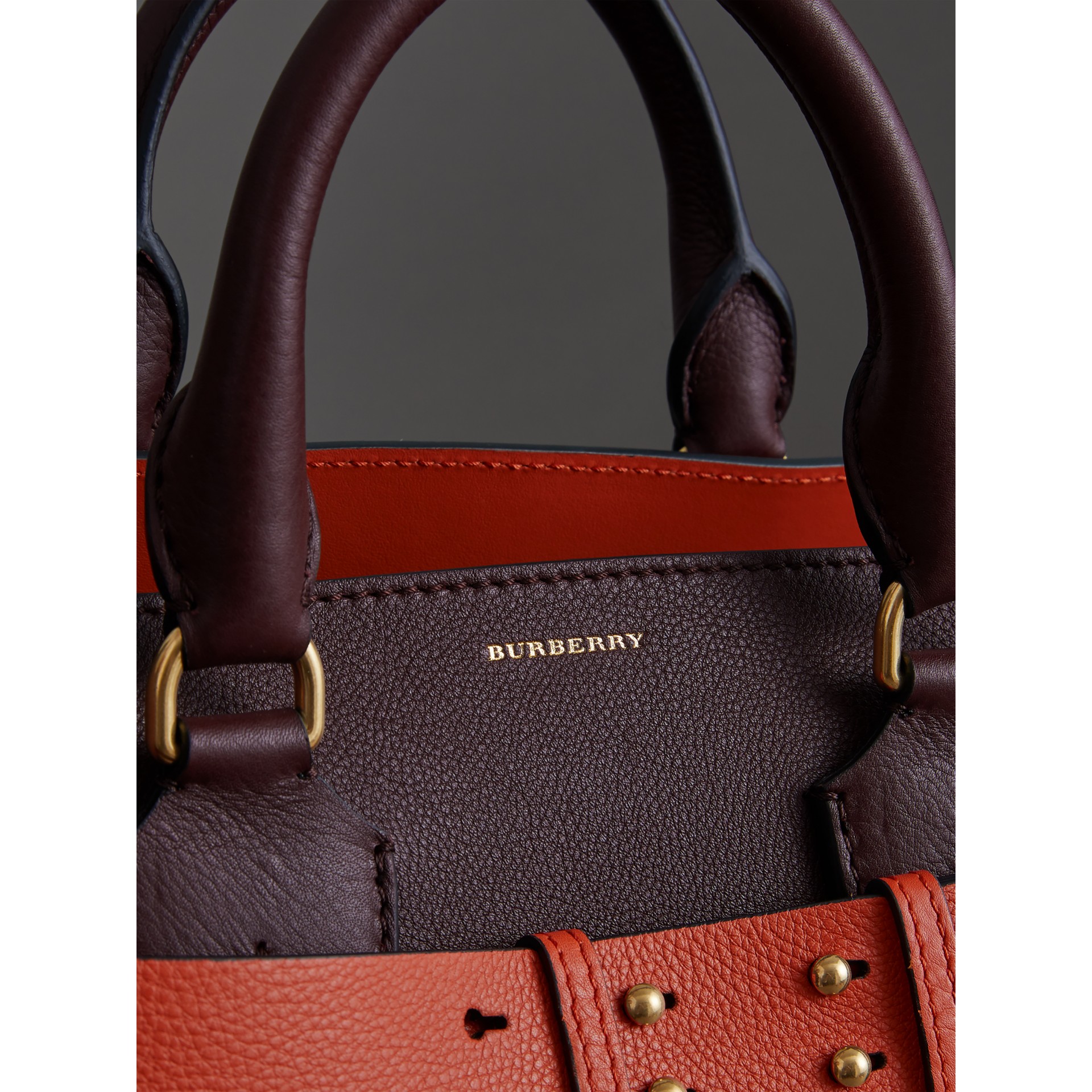 The Medium Leather Belt Bag in Deep Claret Women Burberry United States