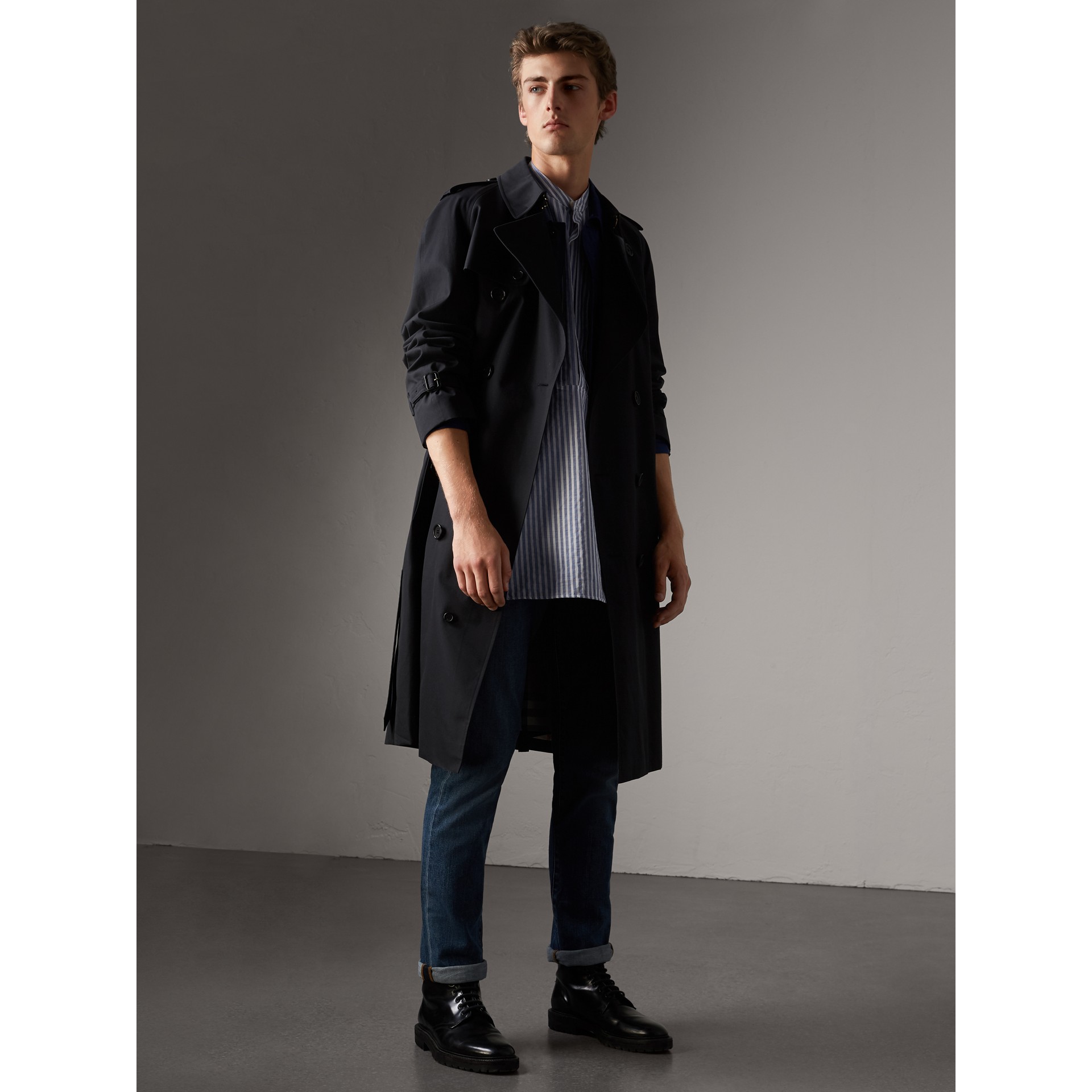 The Westminster – Extra-long Heritage Trench Coat in Navy - Men ...