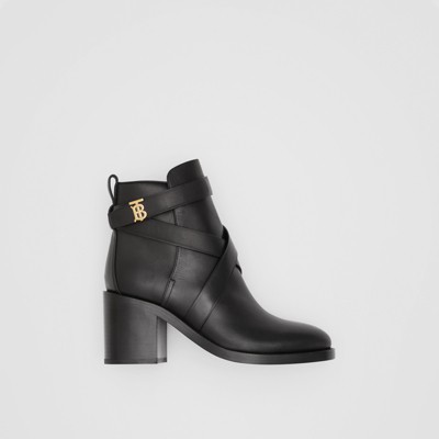 burberry black ankle boots