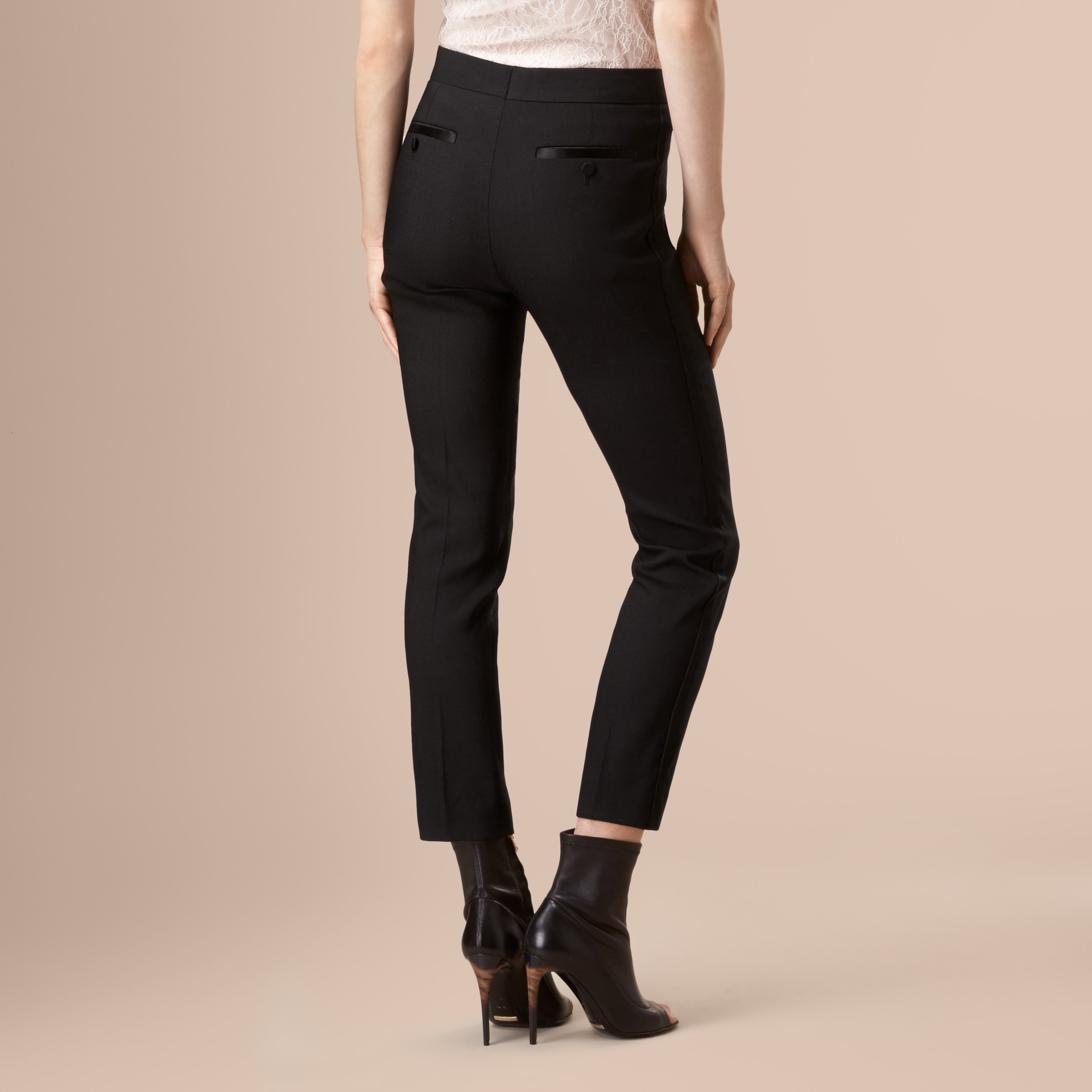 slim fit tuxedo pants