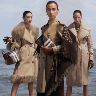 burberry shearling coat womens