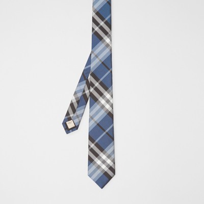 burberry blue check tie