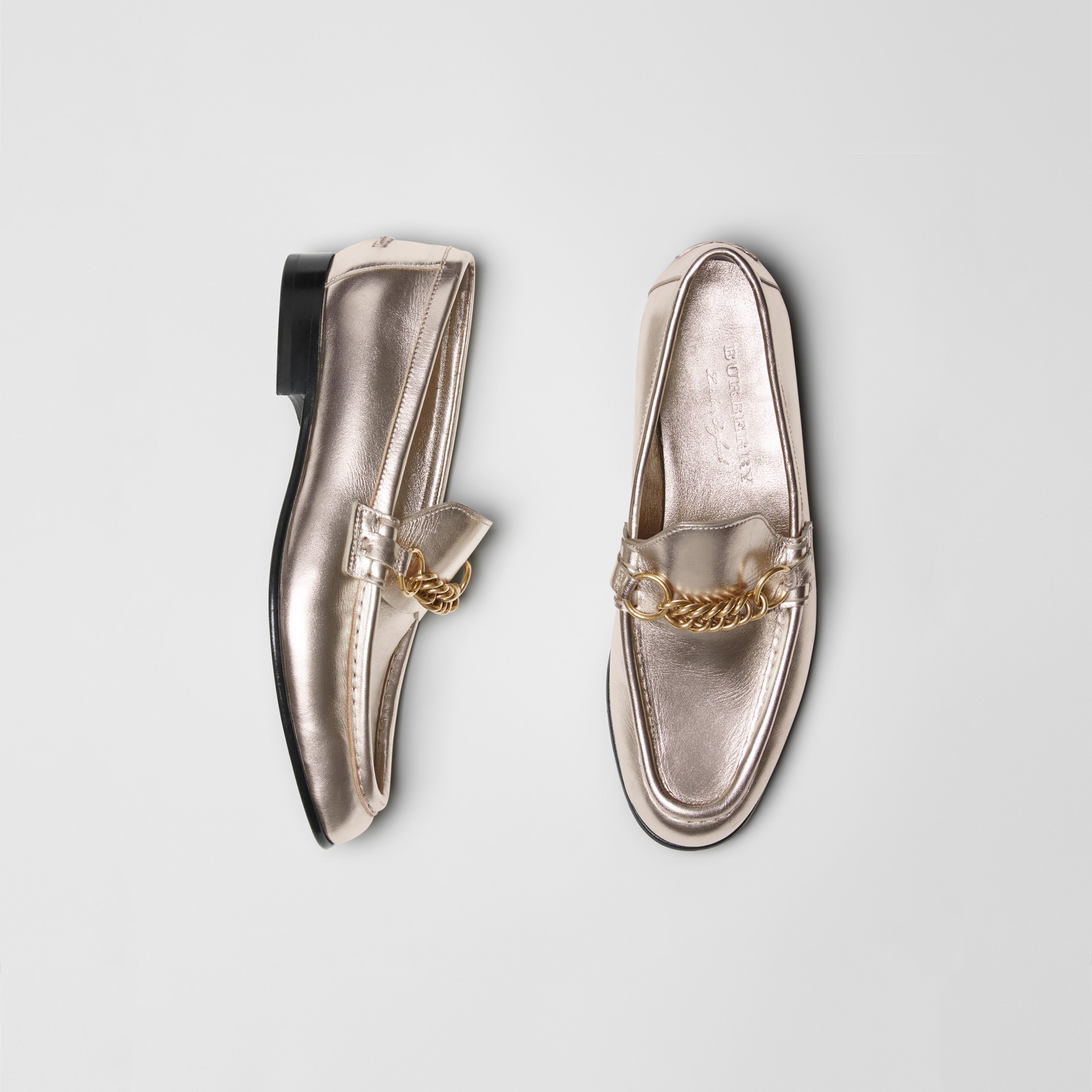 via spiga yania chain link leather loafer