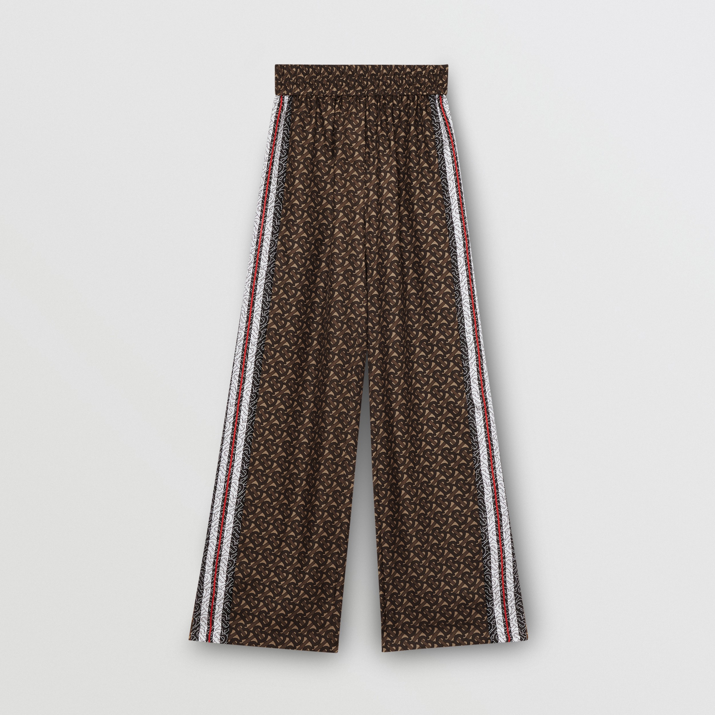wide leg trousers with stripe down side
