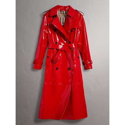 burberry trench coat red