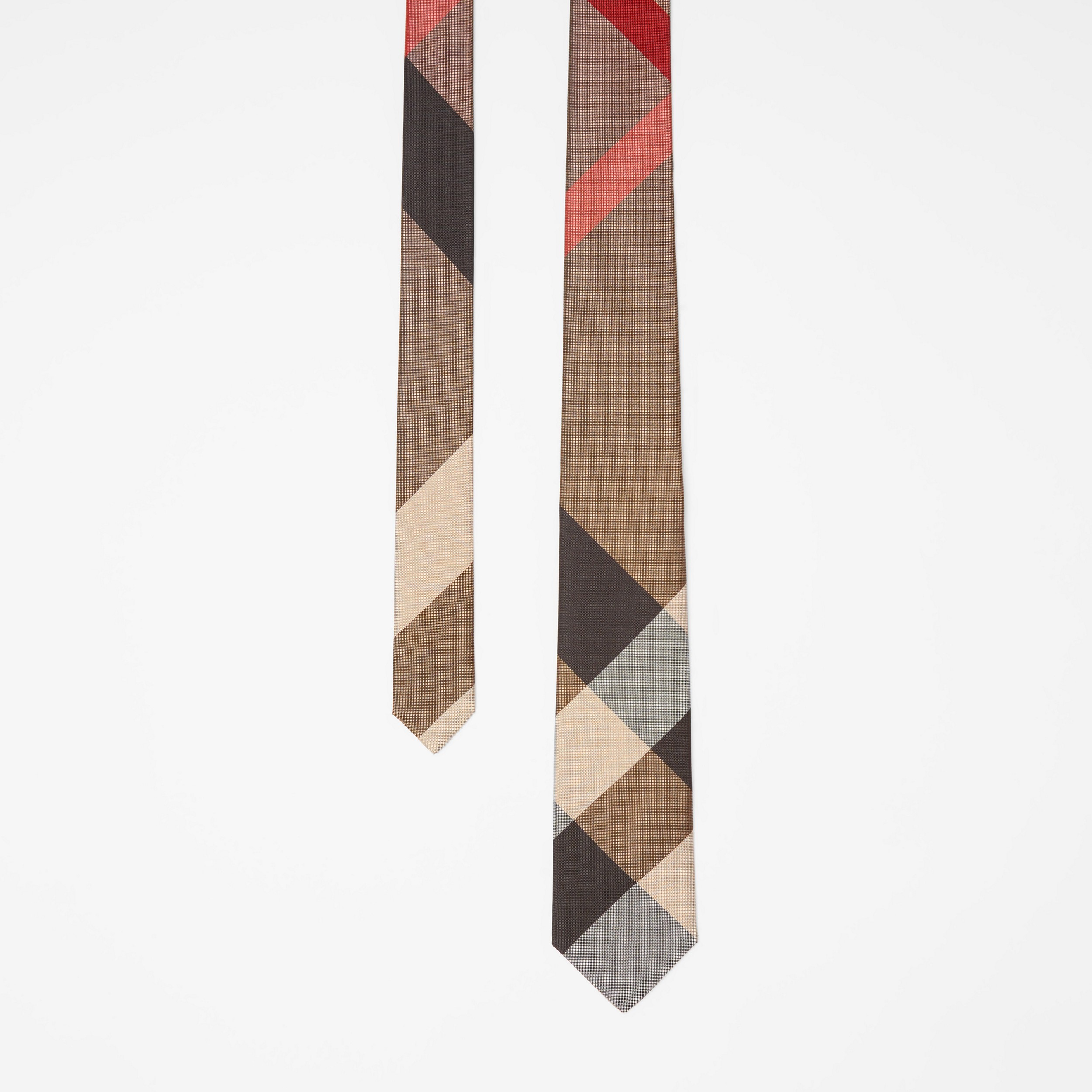 Classic Cut Exaggerated Check Silk Tie in Archive Beige - Men | Burberry® Official - 1