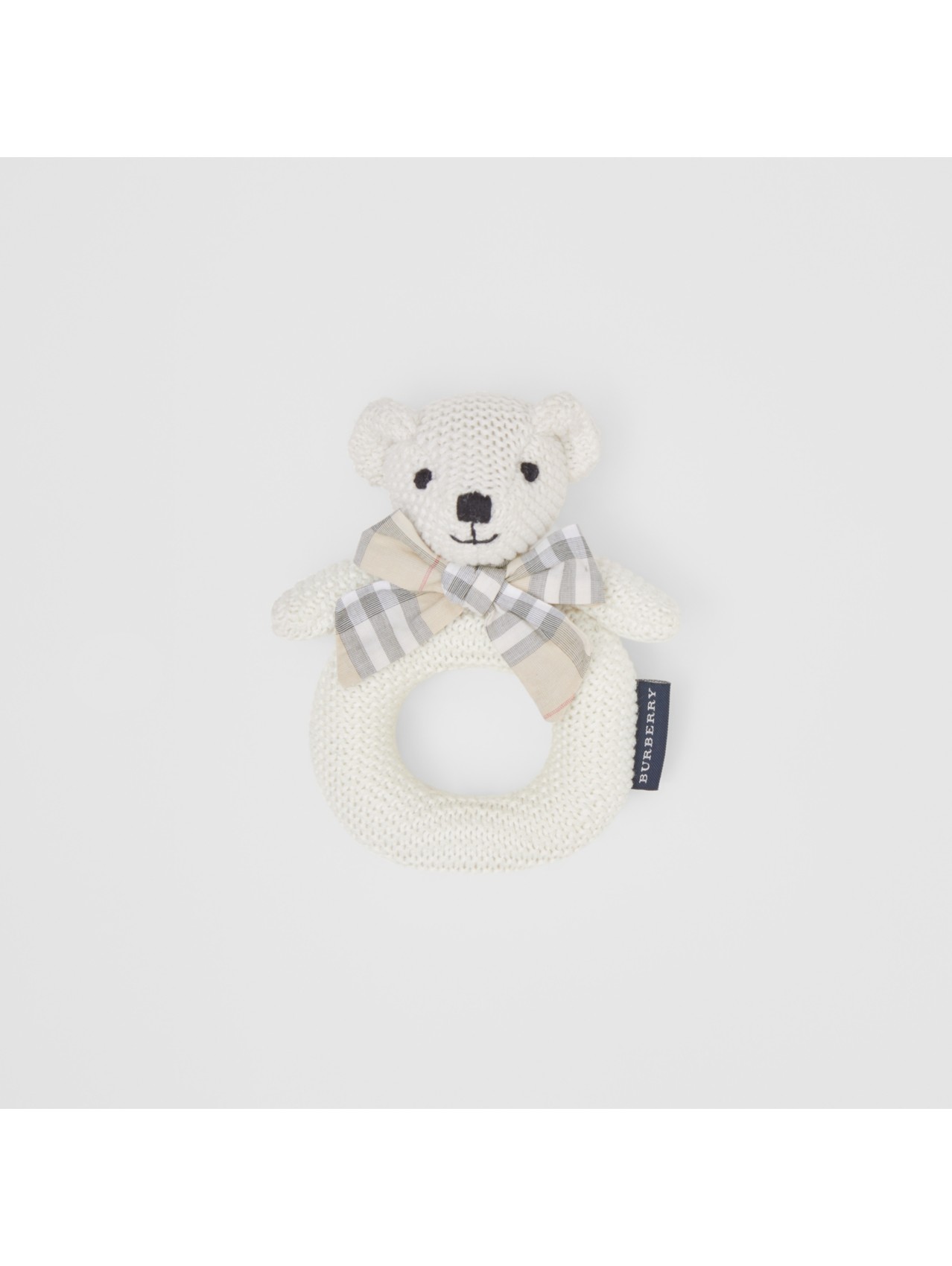 Hochet en coton Thomas Bear in Ivoire