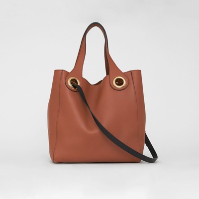 the leather grommet detail bag