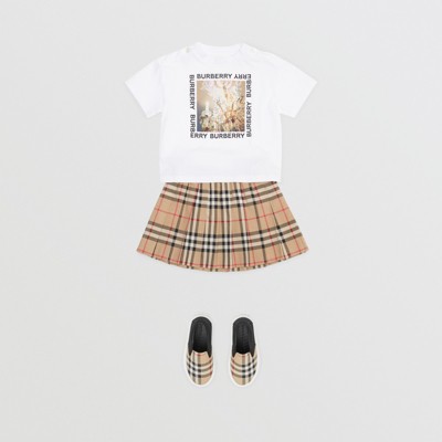 Vintage Check Pleated Skirt in Archive 