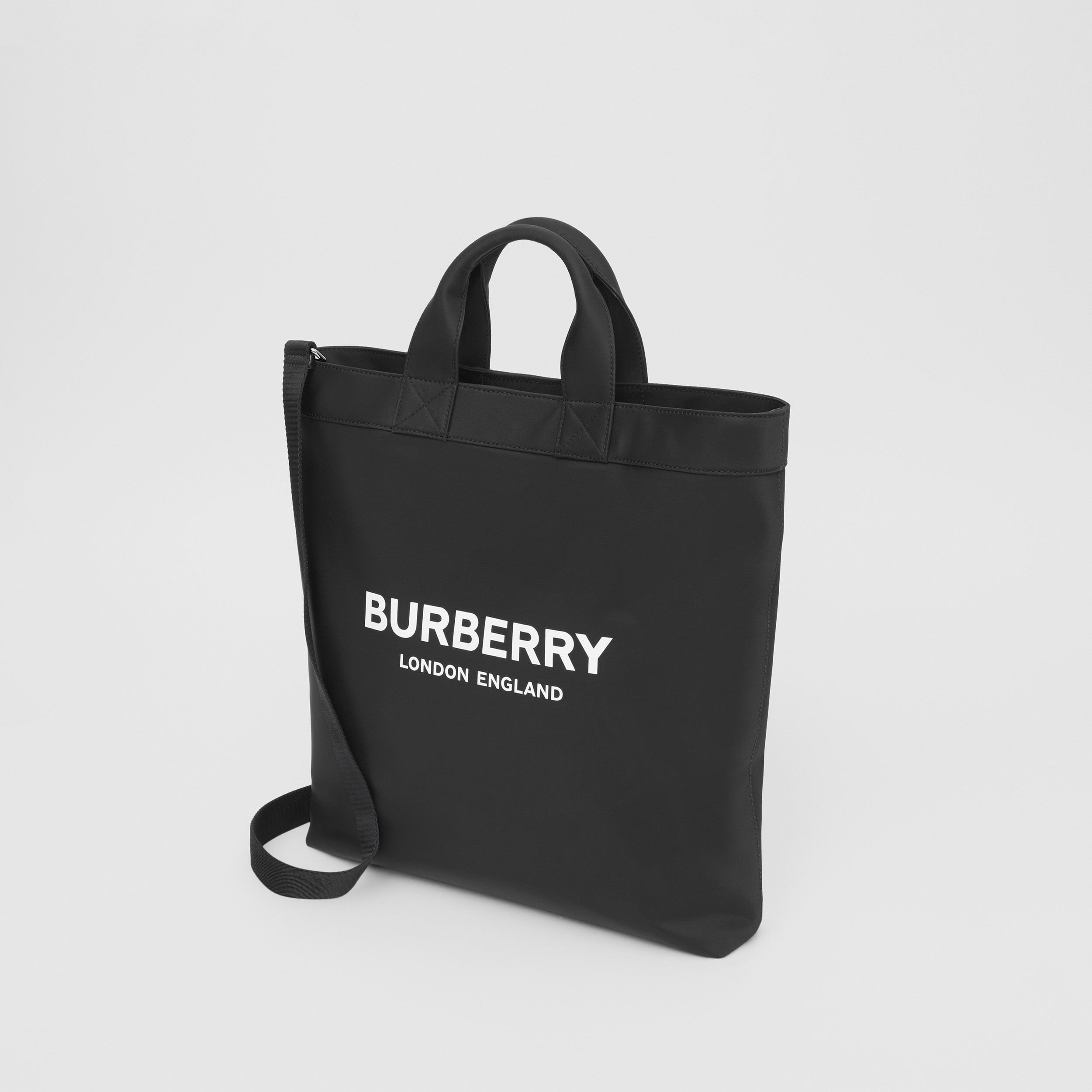 ロゴプリント ナイロン トート (ブラック) - メンズ | Burberry®公式サイト