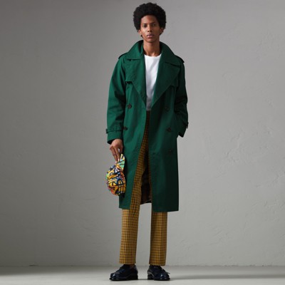 green burberry trench coat