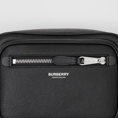グレイニーレザー クロスボディバッグ (ブラック) - メンズ | Burberry®公式サイト