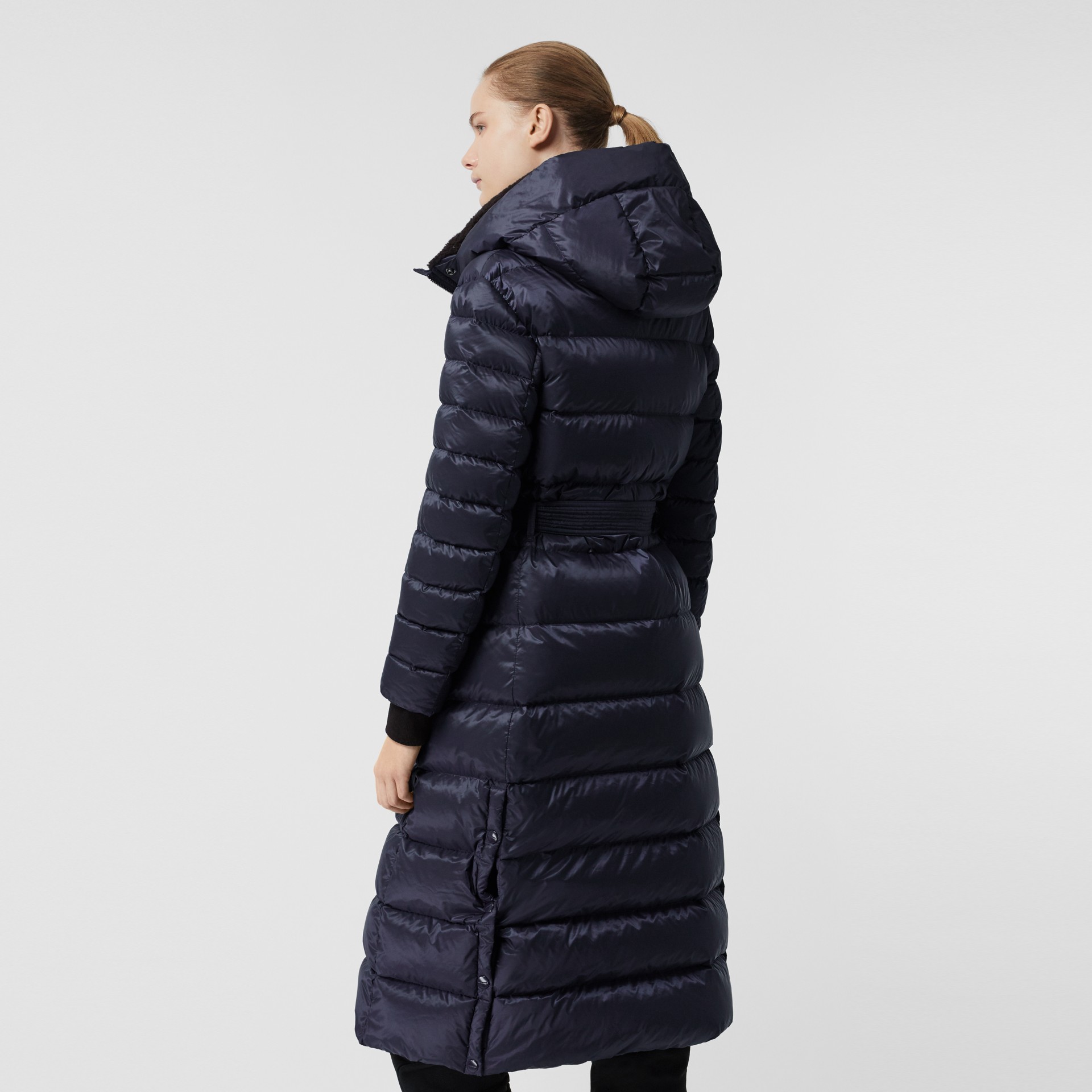 Down-filled Hooded Puffer Coat in Navy - Women | Burberry United States