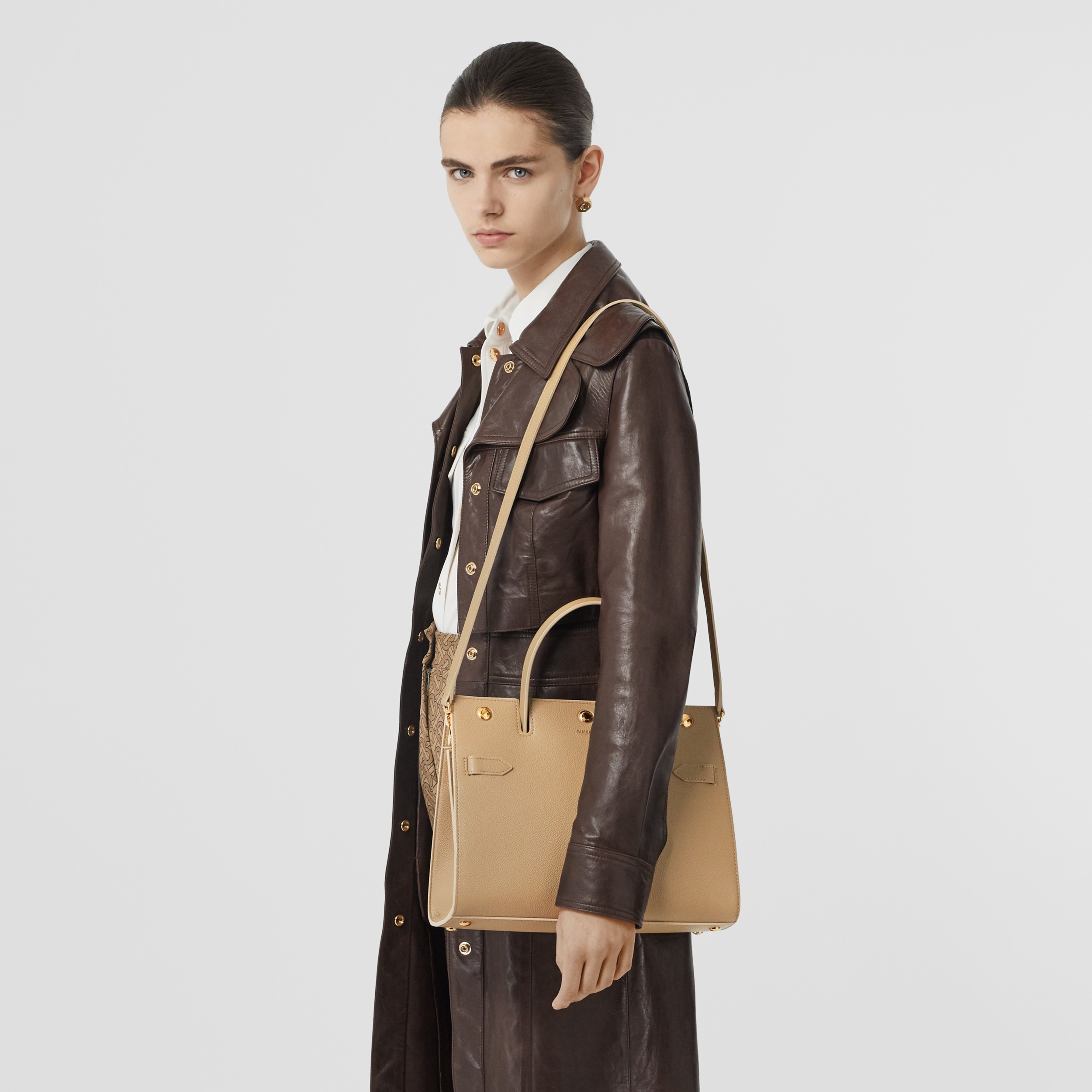 Small Leather Title Bag in Honey - Women | Burberry United States