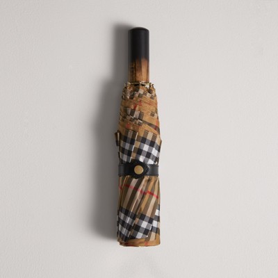 burberry vintage check folding umbrella